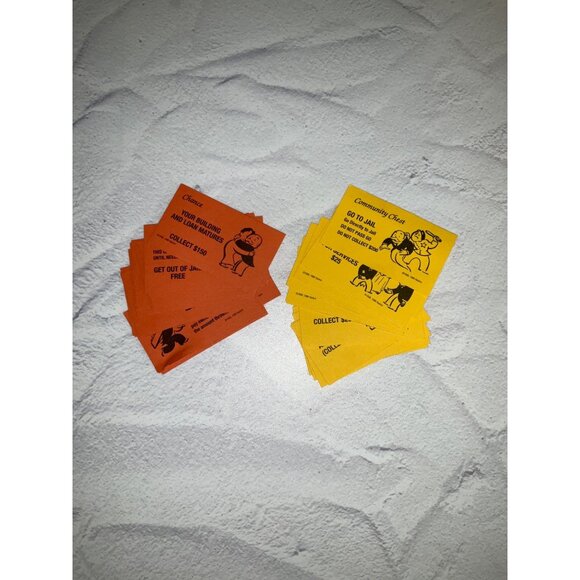 Monopoly Game Replacement cards Chance Community Chest 32 Pieces - Picture 1 of 3